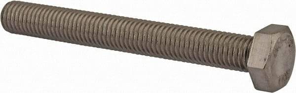 Value Collection - M12x1.75mm Metric Coarse, 100mm Length Under Head Hex Head Cap Screw - Fully Threaded, Grade 18-8 & Austenitic A2 Stainless Steel, Uncoated, 19mm Hex - Caliber Tooling