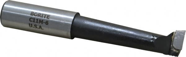 Borite - 11/16" Min Bore Diam, 2-13/16" Max Bore Depth, 3/4 Shank Diam, Boring Bar - Right Hand Cut, Carbide-Tipped, Black Oxide Finish - Exact Industrial Supply