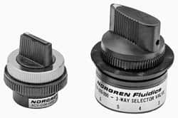 Norgren - 10-32 UNF Selector Valve - 2-Way, 6 Position, 0.03 CV Rate & Rotary Switch Detented - Caliber Tooling