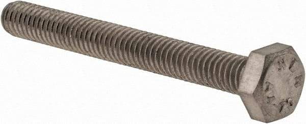 Value Collection - M4x0.70mm Metric Coarse, 35mm Length Under Head Hex Head Cap Screw - Fully Threaded, Grade 316 & Austenitic A4 Stainless Steel, Uncoated, 7mm Hex - Caliber Tooling