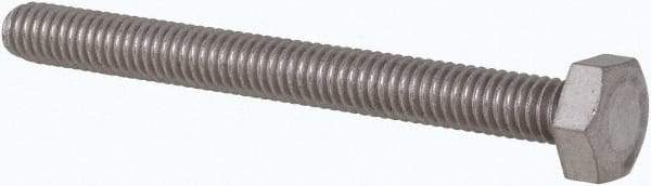 Value Collection - M4x0.70mm Metric Coarse, 40mm Length Under Head Hex Head Cap Screw - Fully Threaded, Grade 316 & Austenitic A4 Stainless Steel, Uncoated, 7mm Hex - Caliber Tooling