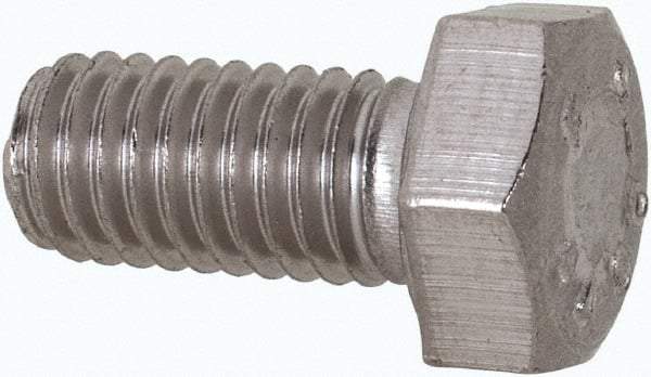 Value Collection - M5x0.80mm Metric Coarse, 10mm Length Under Head Hex Head Cap Screw - Fully Threaded, Grade 316 & Austenitic A4 Stainless Steel, Uncoated, 8mm Hex - Caliber Tooling