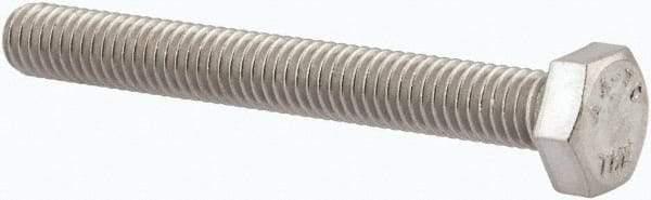 Value Collection - M6x1.00mm Metric Coarse, 50mm Length Under Head Hex Head Cap Screw - Fully Threaded, Grade 316 & Austenitic A4 Stainless Steel, Uncoated, 10mm Hex - Caliber Tooling