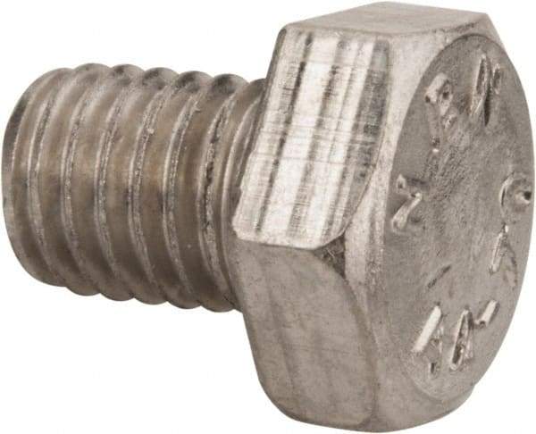 Value Collection - M8x1.25mm Metric Coarse, 10mm Length Under Head Hex Head Cap Screw - Fully Threaded, Grade 316 & Austenitic A4 Stainless Steel, Uncoated, 13mm Hex - Caliber Tooling