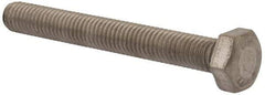 Value Collection - M8x1.25mm Metric Coarse, 65mm Length Under Head Hex Head Cap Screw - Fully Threaded, Grade 316 & Austenitic A4 Stainless Steel, Uncoated, 13mm Hex - Caliber Tooling