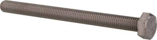 Value Collection - M8x1.25mm Metric Coarse, 100mm Length Under Head Hex Head Cap Screw - Fully Threaded, Grade 316 & Austenitic A4 Stainless Steel, Uncoated, 13mm Hex - Caliber Tooling