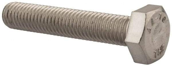 Value Collection - M10x1.50mm Metric Coarse, 55mm Length Under Head Hex Head Cap Screw - Fully Threaded, Grade 316 & Austenitic A4 Stainless Steel, Uncoated, 17mm Hex - Caliber Tooling