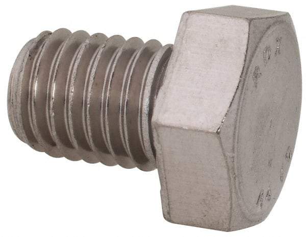 Value Collection - M12x1.75mm Metric Coarse, 16mm Length Under Head Hex Head Cap Screw - Fully Threaded, Grade 316 & Austenitic A4 Stainless Steel, Uncoated, 19mm Hex - Caliber Tooling