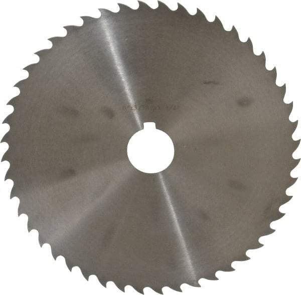 Value Collection - 8" Diam x 3/32" Blade Thickness x 1-1/4" Arbor Hole Diam, 48 Tooth Slitting and Slotting Saw - Arbor Connection, Right Hand, Uncoated, High Speed Steel, Concave Ground, Contains Keyway - Caliber Tooling