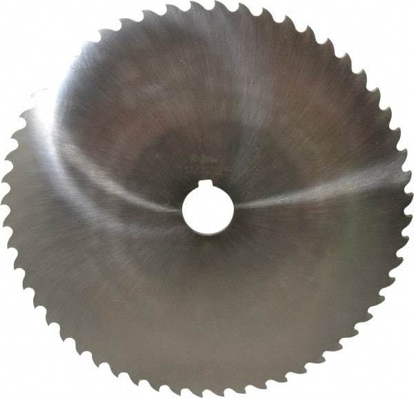 Value Collection - 10" Diam x 3/16" Blade Thickness x 1-1/4" Arbor Hole Diam, 56 Tooth Slitting and Slotting Saw - Arbor Connection, Right Hand, Uncoated, High Speed Steel, Concave Ground, Contains Keyway - Caliber Tooling