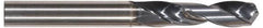 Tungaloy - 3/8" 130° Spiral Flute Solid Carbide Screw Machine Drill Bit - TiAlN Finish, Right Hand Cut, 1.692" Flute Length, 3.503" OAL, Standard Point, Straight Shank - Caliber Tooling