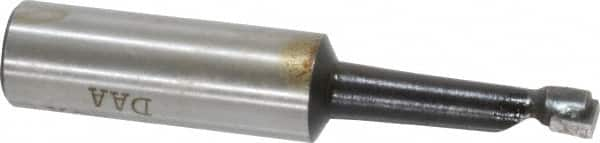 Made in USA - 5/16" Min Bore Diam, 1-1/8" Max Bore Depth, 1/2 Shank Diam, Boring Bar - Right Hand Cut, Carbide-Tipped, Bright Finish - Exact Industrial Supply