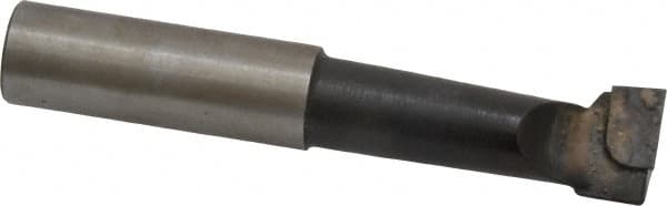 Made in USA - 9/16" Min Bore Diam, 1-1/2" Max Bore Depth, 1/2 Shank Diam, Boring Bar - Right Hand Cut, Carbide-Tipped, Bright Finish - Exact Industrial Supply