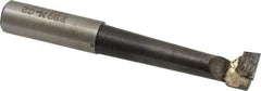 Made in USA - 9/16" Min Bore Diam, 2-1/4" Max Bore Depth, 1/2 Shank Diam, Boring Bar - Right Hand Cut, Carbide-Tipped, Bright Finish - Exact Industrial Supply