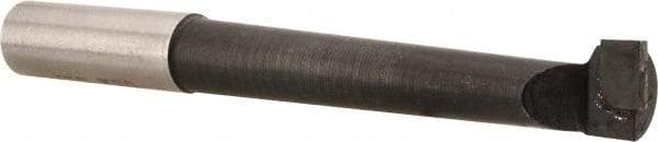 Made in USA - 9/16" Min Bore Diam, 3" Max Bore Depth, 1/2 Shank Diam, Boring Bar - Right Hand Cut, Carbide-Tipped, Bright Finish - Exact Industrial Supply