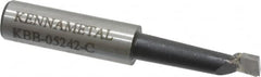 Made in USA - 5/16" Min Bore Diam, 1-1/8" Max Bore Depth, 3/8 Shank Diam, Boring Bar - Right Hand Cut, Carbide-Tipped, Bright Finish - Exact Industrial Supply