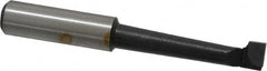 Made in USA - 5/16" Min Bore Diam, 1-1/2" Max Bore Depth, 3/8 Shank Diam, Boring Bar - Right Hand Cut, Carbide-Tipped, Bright Finish - Exact Industrial Supply