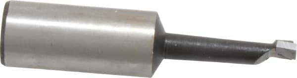 Made in USA - 5/16" Min Bore Diam, 1-1/8" Max Bore Depth, 5/8 Shank Diam, Boring Bar - Right Hand Cut, Carbide-Tipped, Bright Finish - Exact Industrial Supply