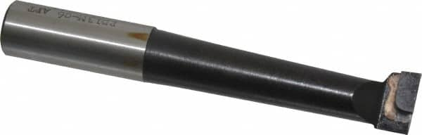 Made in USA - 13/16" Min Bore Diam, 3-3/8" Max Bore Depth, 3/4 Shank Diam, Boring Bar - Right Hand Cut, Carbide-Tipped, Bright Finish - Exact Industrial Supply