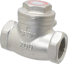 Sharpe Valves - 1" Stainless Steel Check Valve - FNPT x FNPT, 200 WOG - Caliber Tooling