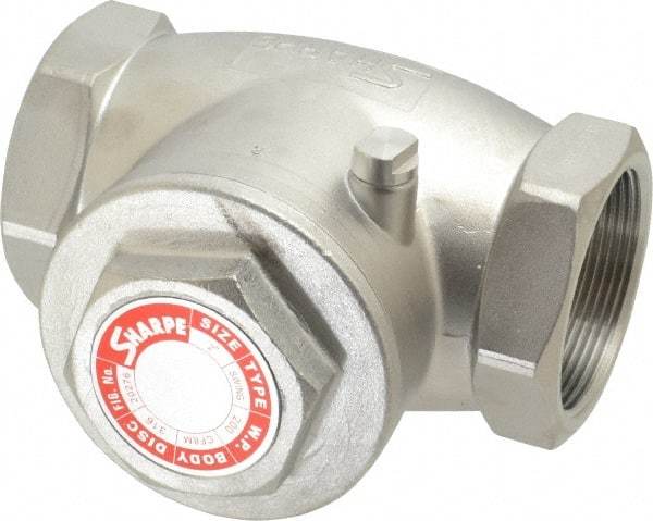 Sharpe Valves - 2" Stainless Steel Check Valve - FNPT x FNPT, 200 WOG - Caliber Tooling