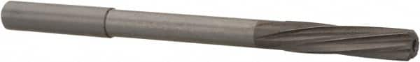 Magafor - 7.7394mm Solid Carbide 6 Flute Chucking Reamer - Spiral Flute, 0.315" Straight Shank, 1-19/64" Flute Length, 4-5/8" OAL - Caliber Tooling