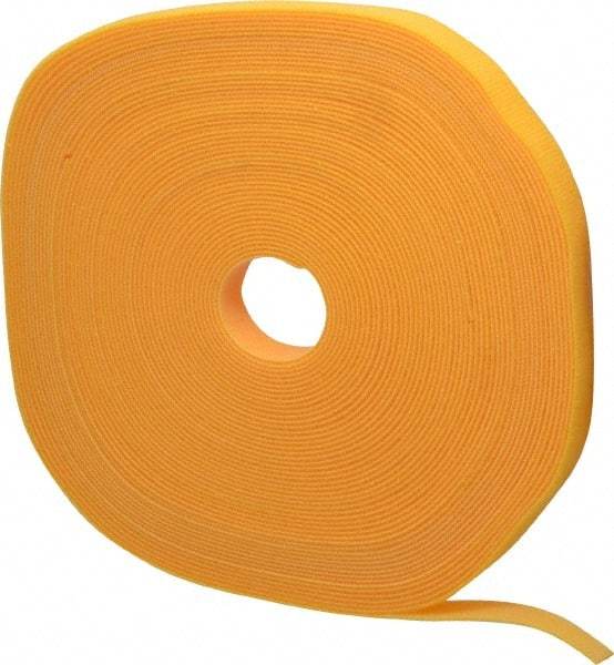 SpeedTech - 75' Long Yellow Nylon & Polyethylene Hook & Loop Strap - 50 Lb Tensile Strength - Caliber Tooling