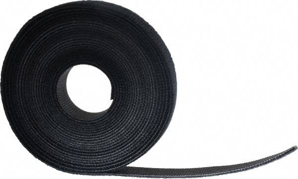 SpeedTech - 15' Long Black Nylon & Polyethylene Hook & Loop Strap - 50 Lb Tensile Strength - Caliber Tooling