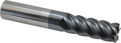 SGS - 1", 5 Flute, Single End, Solid Carbide, 0.03" Corner Radius End Mill - 6" OAL, 45° Helix, Right Hand Flute, 2-5/8" LOC, Right Hand Cut - Caliber Tooling