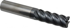 SGS - 1", 5 Flute, Single End, Solid Carbide, 0.06" Corner Radius End Mill - 6" OAL, 45° Helix, Right Hand Flute, 2-5/8" LOC, Right Hand Cut - Caliber Tooling