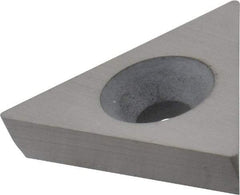 Interstate - TP61 Grade I22 Carbide Turning Insert - Uncoated, 60° Triangle, 3/8" Inscr Circle, 1/8" Thick, 1/64" Corner Radius - Caliber Tooling