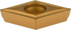 Value Collection - DPMT32.51 Grade TCN55 Carbide Turning Insert - TiN Finish, 55° Diamond, 3/8" Inscr Circle, 5/32" Thick, 1/64" Corner Radius - Caliber Tooling