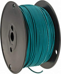 Made in USA - 18 AWG, 16 Strand, 500' OAL, Tinned Copper Hook Up Wire - Green PVC Jacket, 0.106" Diam - Caliber Tooling