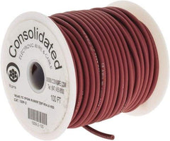 Made in USA - 18 AWG, 65 Strand, 100' OAL, Tinned Copper Hook Up Wire - Red EPDM Jacket, 0.145" Diam - Caliber Tooling