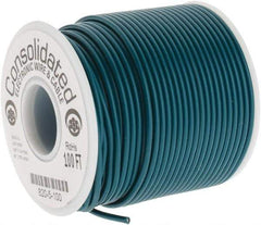 Made in USA - 20 AWG, 10 Strand, 100' OAL, Tinned Copper Hook Up Wire - Green PVC Jacket, 0.07" Diam - Caliber Tooling