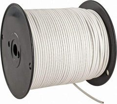 Made in USA - 12 AWG, 65 Strand, 500' OAL, Tinned Copper Hook Up Wire - White PVC Jacket, 0.155" Diam - Caliber Tooling