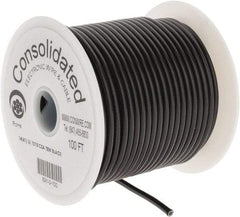 Made in USA - 14 AWG, 41 Strand, 100' OAL, Tinned Copper Hook Up Wire - Black PVC Jacket, 0.136" Diam - Caliber Tooling