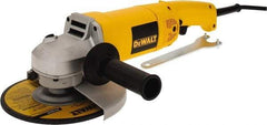 DeWALT - 7" Wheel Diam, 8,000 RPM, Corded Angle & Disc Grinder - 5/8-11 Spindle, 120 Volts, 13 Amps - Caliber Tooling