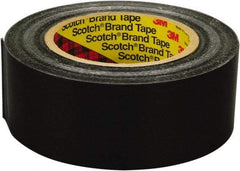 3M - 1" x 60 Yd Black Rubber Adhesive Packaging Tape - Polyester Film Backing, 8 mil Thick, 600 Lb Tensile Strength, Series 890MSR - Caliber Tooling