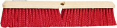 PRO-SOURCE - 18" General Purpose Polypropylene Push Broom - 3" Bristle Length, Plastic Block, Threaded Handle Connection, Handle Sold Separately - Caliber Tooling