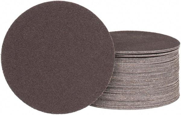 Tru-Maxx - 5" Diam, 100 Grit Aluminum Oxide Adhesive PSA Disc - Fine Grade, X Weighted Cloth Backing, For Dual-Action/Orbital Sanders, Right Angle/Vertical Shaft Portable Grinders - Caliber Tooling