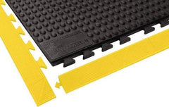 Wearwell - 3' Long x 3' Wide x 5/8" Thick, Anti-Fatigue Modular Matting Tiles - Male & Female, 4 Interlocking Sides, Black, For Dry Areas, Series 503 - Caliber Tooling