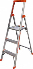 Little Giant Ladder - 3 Steps, 5' High, Type IA Rating, Aluminum Step Ladder - 300 Lb Capacity, 20" Base Width - Caliber Tooling