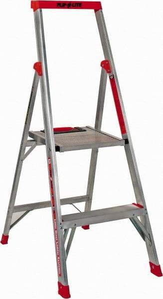 Little Giant Ladder - 2 Steps, 4' High, Type IA Rating, Aluminum Step Ladder - 300 Lb Capacity, 19" Base Width - Caliber Tooling