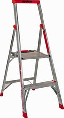 Little Giant Ladder - 2 Steps, 4' High, Type IA Rating, Aluminum Step Ladder - 300 Lb Capacity, 19" Base Width - Caliber Tooling