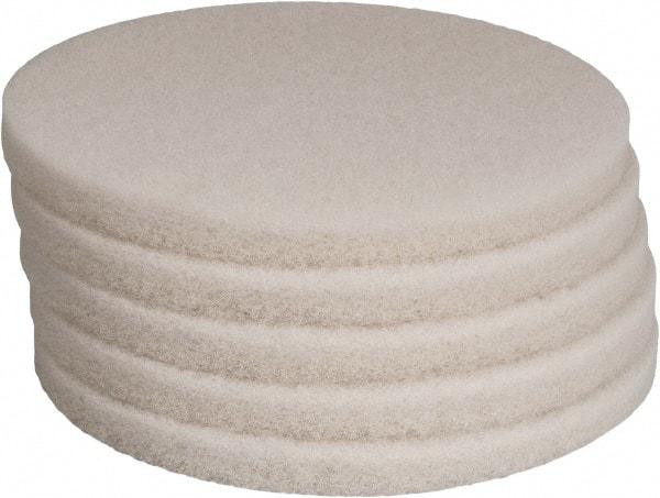 PRO-SOURCE - Polishing Pad - 14" Machine, White Pad, Polyester - Caliber Tooling