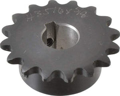 Browning - 16 Teeth, 3/8" Chain Pitch, Chain Size 35, Finished Bore Sprocket - 5/8" Bore Diam, 1.922" Pitch Diam, 2.11" Outside Diam - Caliber Tooling