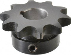 Browning - 10 Teeth, 1/2" Chain Pitch, Chain Size 40, Finished Bore Sprocket - 5/8" Bore Diam, 1.618" Pitch Diam, 1.84" Outside Diam - Caliber Tooling