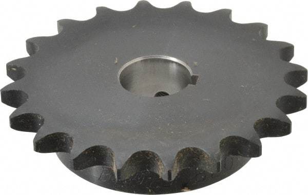 Browning - 20 Teeth, 5/8" Chain Pitch, Chain Size 50, Finished Bore Sprocket - 1" Bore Diam, 4" Pitch Diam, 4.32" Outside Diam - Caliber Tooling