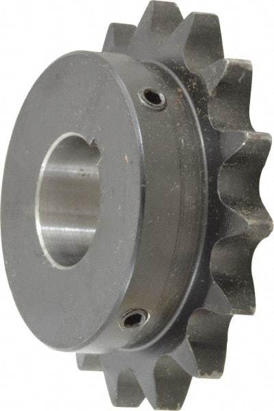 Browning - 15 Teeth, 3/4" Chain Pitch, Chain Size 60, Finished Bore Sprocket - 1-1/4" Bore Diam, 3.607" Pitch Diam, 3.98" Outside Diam - Caliber Tooling